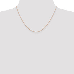 14K Rose Gold 1.0mm Diamond-cut Cable Chain