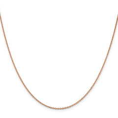 14K Rose Gold 1.4mm Diamond-cut Cable Chain