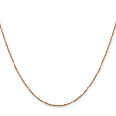 14K Rose Gold 0.7mm Ropa Chain