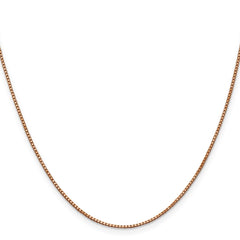 14K Rose Gold 1.0mm Box Chain