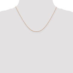 14K Rose Gold 0.8mm Diamond-cut Cable Chain