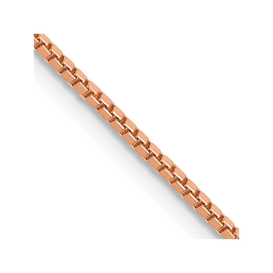 14K Rose Gold 1.10mm Box Chain