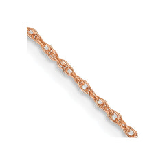 14K Rose Gold 0.8mm Baby Rope Chain