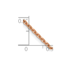14K Rose Gold 1.65mm Diamond-cut Cable Chain