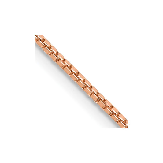 14K Rose Gold 1.0mm Box Chain
