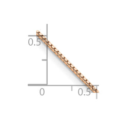 14K Rose Gold 0.95mm Box Chain