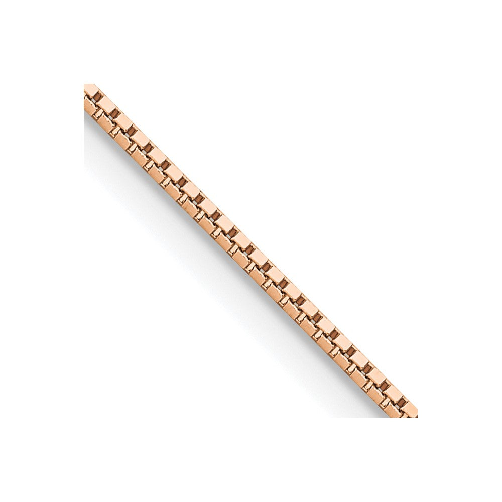 14K Rose Gold 0.95mm Box Chain