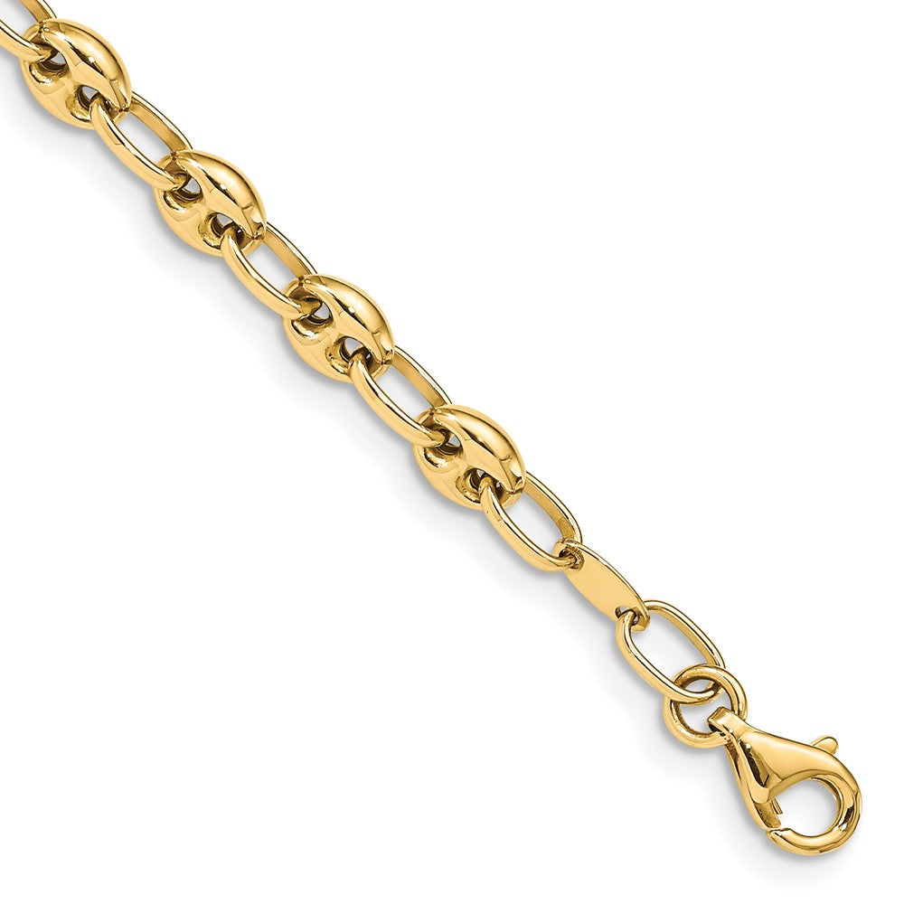 14K Yellow Gold Polished Link Bracelet