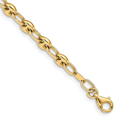 14K Yellow Gold Polished Link Bracelet