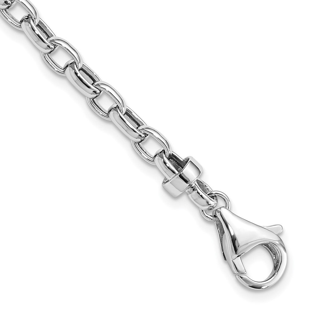 14K White Gold 4.75mm Polished Fancy Bracelet