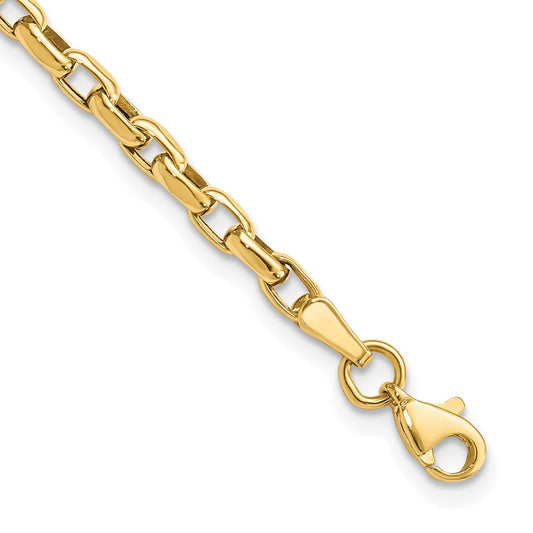 14K Yellow Gold 2mm Fancy Link Bracelet