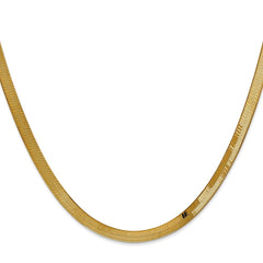 14K Yellow Gold 4mm Silky Herringbone Chain