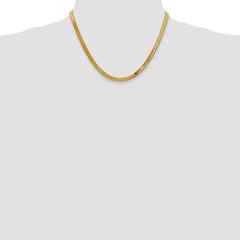 14K Yellow Gold 4mm Silky Herringbone Chain