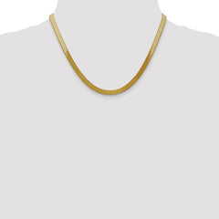 14K Yellow Gold 5mm Silky Herringbone Chain