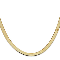 14K Yellow Gold 5.5mm Silky Herringbone Chain