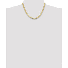 14K Yellow Gold 5.5mm Silky Herringbone Chain