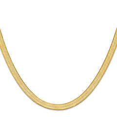 14K Yellow Gold 6.5mm Silky Herringbone Chain