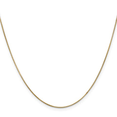 14K Yellow Gold 0.65mm Round Snake Chain