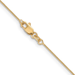 14K Yellow Gold 0.65mm Round Snake Chain