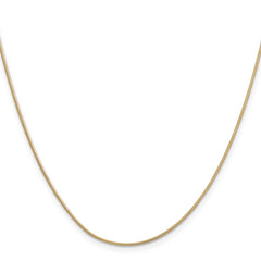 14K Yellow Gold 0.9mm Round Snake Chain