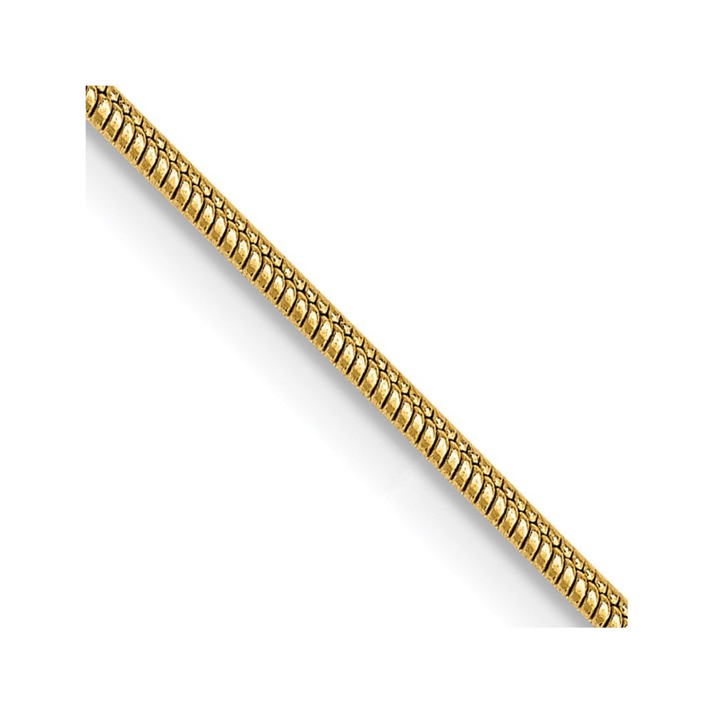 14K Yellow Gold 1.1mm Round Snake Chain