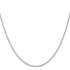 14K White Gold 1.5mm Regular Rope Chain