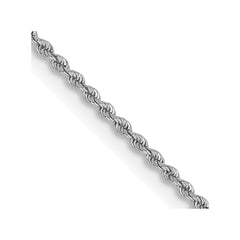 14K White Gold 2.0mm Regular Rope Chain