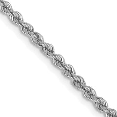 14K White Gold 2.25mm Regular Rope Chain