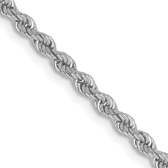 14K White Gold 2.5mm Regular Rope Chain