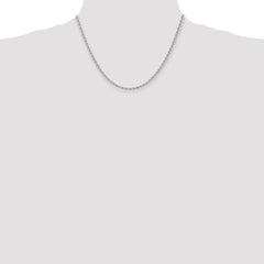 14K White Gold 2.75mm Regular Rope Chain
