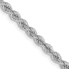 14K White Gold 2.75mm Regular Rope Chain