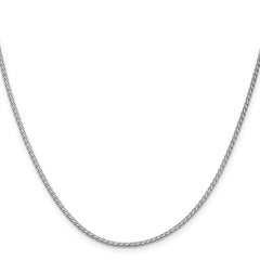 14K White Gold 1.9mm Flat Wheat Chain
