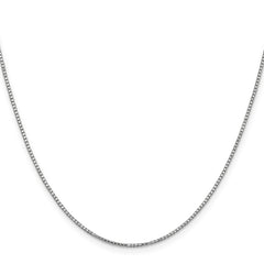 14K White Gold 1.1mm Box Chain