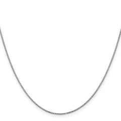 14 K Weißgold 0,9 mm Box mit Federring-Verschlusskette