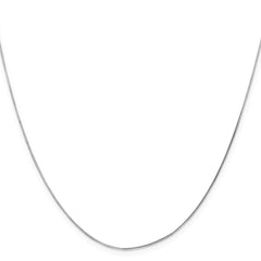 14K White Gold 0.7mm Octagonal Snake Chain