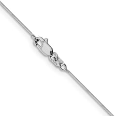 14K White Gold 0.7mm Octagonal Snake Chain