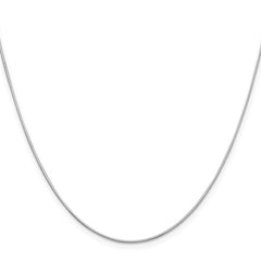14K White Gold 0.8mm Octagonal Snake Chain