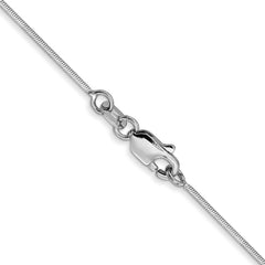 14K White Gold 0.8mm Octagonal Snake Chain