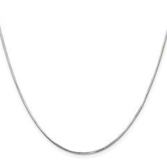 Achteckige Schlangenkette aus 14 Karat Weißgold, 1,2 mm