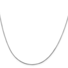 14K White Gold 1.4mm Octagonal Snake Chain