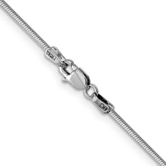 14K White Gold 1.4mm Octagonal Snake Chain
