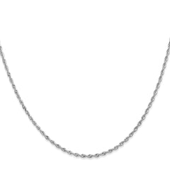 14K White Gold 1.85mm Diamond-cut Quadruple Rope Chain