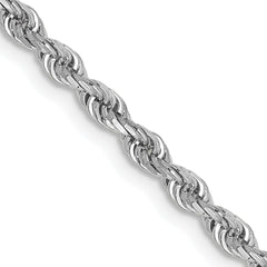 14K White Gold 2.75mm Diamond-cut Quadruple Rope Chain