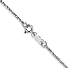 14K White Gold 1.1mm Ropa Chain