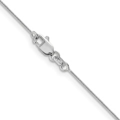 14K White Gold 0.6mm Round Snake Chain