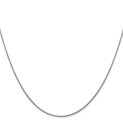 14K White Gold 0.8mm Round Snake Chain