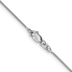 14K White Gold 0.8mm Round Snake Chain