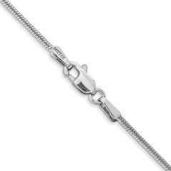 14K White Gold 1.4mm Round Snake Chain