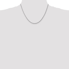 Cadena de serpiente redonda de oro blanco de 14 quilates de 1,6 mm