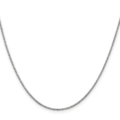 14K White Gold 0.95mm Twisted Box Chain